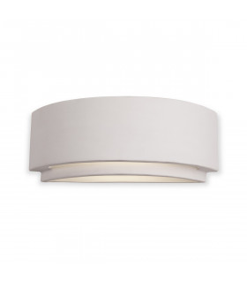 Ceramic 1 Light Indoor Plaster Wall Light - 100W Unglazed