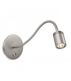 Ritz LED 1 Light Flexi Switched Indoor Wall Light Brushed Nickel