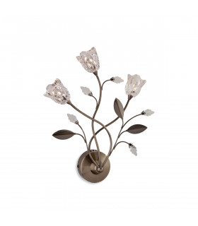 Cindy 3 Light Indoor Wall Light Antique Brass