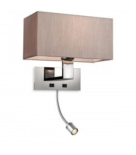 Prince 1 Light 2 Light Switched Indoor Wall Light Polished Stainless Steel
