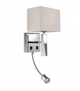 Mansion 1 Light Switched 2 Light Indoor Wall Light Polished Stainless Steel