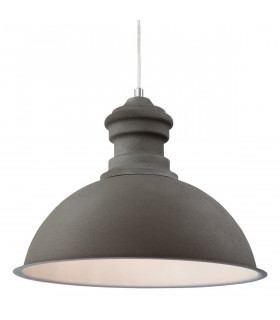 Aztec 1 Light Dome Ceiling Pendant Rough Sand Concrete