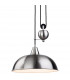 Century 1 Light Rise & Fall Dome Ceiling Pendant Brushed Steel-2