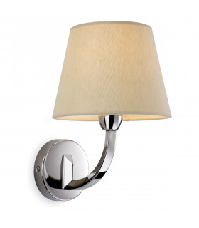 Fairmont 1 Light Single Indoor Wall Light Polished Stainless Steel