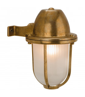 Nautic 1 Light Outdoor Wall Light Solid Brass