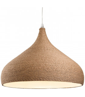 Coast 1 Light Dome Ceiling Pendant Brown Rope