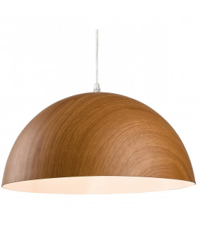 Forest 1 Light Dome Ceiling Pendant Brown Wood