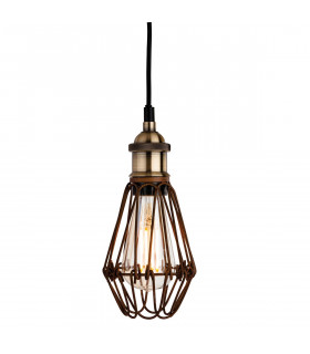 Arcade 1 Light Ceiling Pendant Rustic Brown