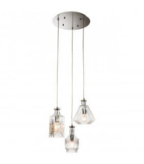 Decanter 3 Light Ceiling Cluster Pendant Chrome