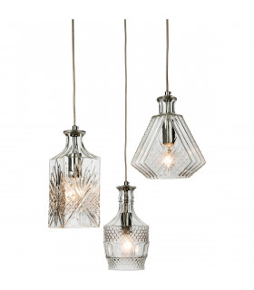 Decanter 3 Light Ceiling Cluster Pendant Chrome-2