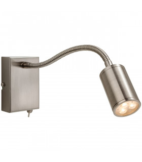 Orion LED 3 Light Flexi Indoor Wall Spotlight (Switched) Brushed Steel