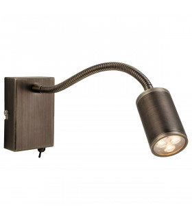 Orion LED 3 Light Flexi Indoor Wall Spotlight (Switched) Bronze