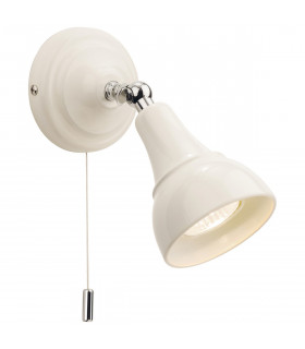 Country 1 Light Single Wall Spotlight (Switched) Cream