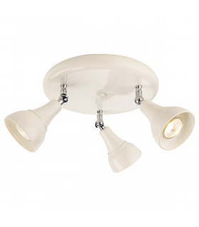Country 3 Light Spotlight Flush Cream