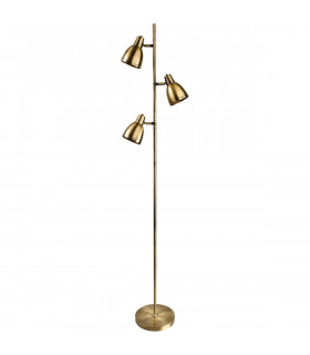 Vogue 3 Light Floor Lamp Antique Brass