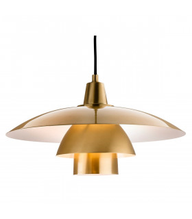 Olsen 1 Light Dome Ceiling Pendant Brushed Brass