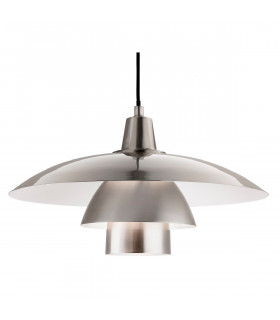 Olsen 1 Light Dome Ceiling Pendant Brushed Steel
