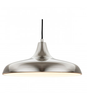 Curtis 1 Light Dome Ceiling Pendant Brushed Steel