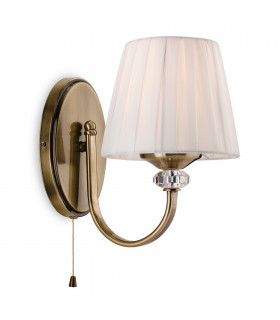 Langham 1 Light Single Indoor Wall Light (Switched) Antique Brass