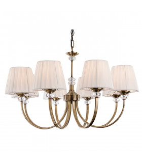 Langham 8 Light Multi Arm Chandelier Antique Brass