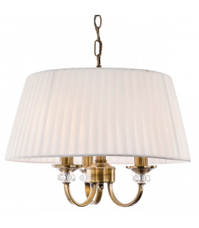 Langham 3 Light Multi Arm Ceiling Pendant Antique Brass