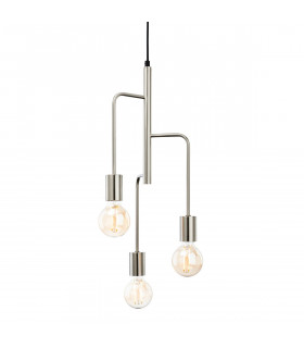 Roxy 3 Light Cluster Pendant Brushed Steel