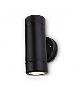 Ravel 2 Light Outdoor Wall Light Black Resin IP44
