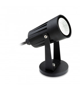 LED 1 Light Outdoor Wall Light & Spike Spot Black IP44