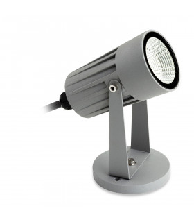 LED 1 Light Outdoor Wall Light & Spike Spot Silver IP44