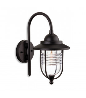 Oregon 1 Light Outdoor Wall Lantern Black IP44