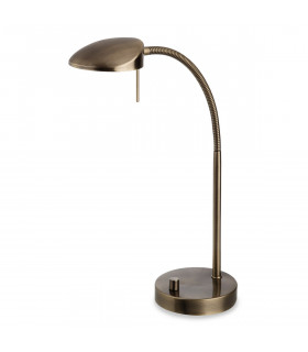 Milan LED 1 Light Table Lamp Antique Brass
