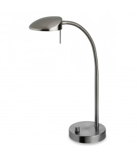 Milan LED 1 Light Table Lamp Brushed Steel