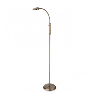 Milan LED 1 Light Floor Lamp Antique Brass