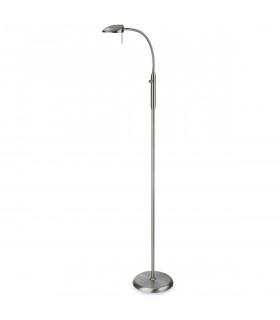 Milan LED 1 Light Floor Lamp Brushed Steel