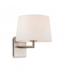 Grand 1 Light Single Indoor Wall Light Brushed Steel