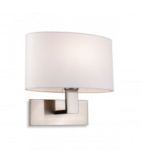 Webster 1 Light Single Indoor Wall Light Brushed Steel