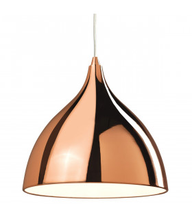 Caf 1 Light Dome Ceiling Pendant Light Copper Finish