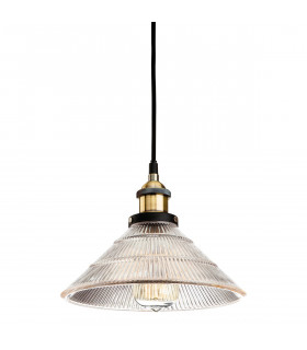 Empire 1 Light Dome Ceiling Pendant Antique Brass