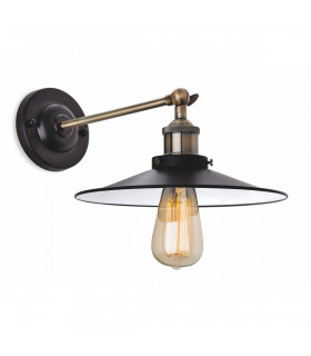 Ashby 1 Light Indoor Dome Wall Light Black