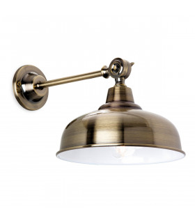 Preston 1 Light Indoor Dome Wall Light Antique Brass