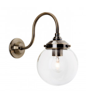 Victoria 1 Light Wall Light Antique Brass