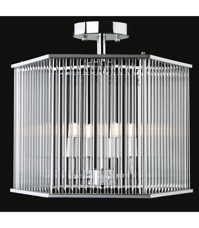Rialto 4 Light Semi Flush - Hexagon Chrome