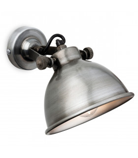 Mantis 1 Light Indoor Dome Wall Light Antique Silver