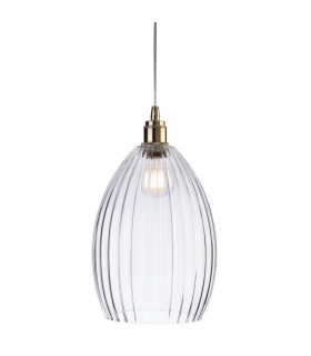 Victory 1 Light Dome Ceiling Pendant Antique Brass