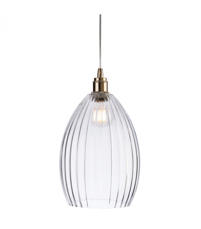Victory 1 Light Dome Ceiling Pendant Antique Brass