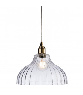 Victory 1 Light Dome Ceiling Pendant Antique Brass