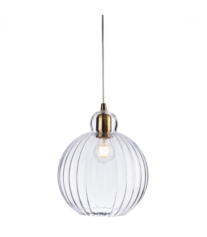 Victory 1 Light Globe Ceiling Pendant Antique Brass