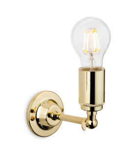 Indy 1 Light Indoor Candle Wall Light Polished Brass