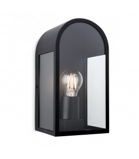 Eva 1 Light Outdoor Wall Lantern Black IP44