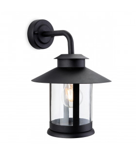 Roma 1 Light Outdoor Wall Lantern Black IP44